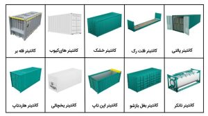 انواع کانتینر بر اساس ابعاد